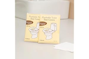 Flushable Disposable Toilet Seat Covers Travel-Friendly Hygienic Bathroom Seat Protectors for Public Restrooms