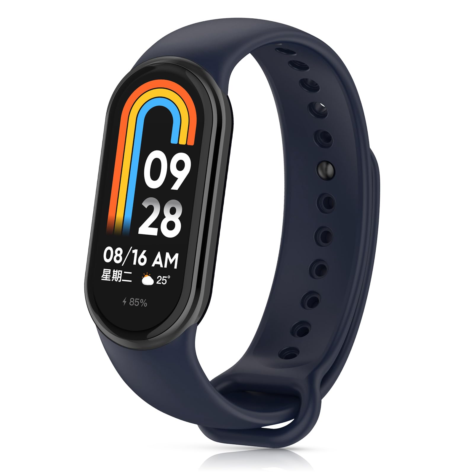 Xisiar Replacement Band Compatible with Xiaomi Band 8 Silicone Sports Strap for Xiaomi Band 8/NFC