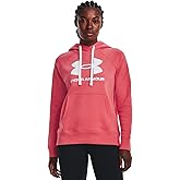 Under Armour - Womens Rival Bl Fill Hoodie Fleece Top, Color Calypso/White (849), Size: X-Large