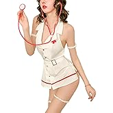 BIGFOX Sexy Nurse Lingerie for Women Cosplay Lingerie Set Nurse Outfits Naughty Costumes Backless Sleepwear Nightgown