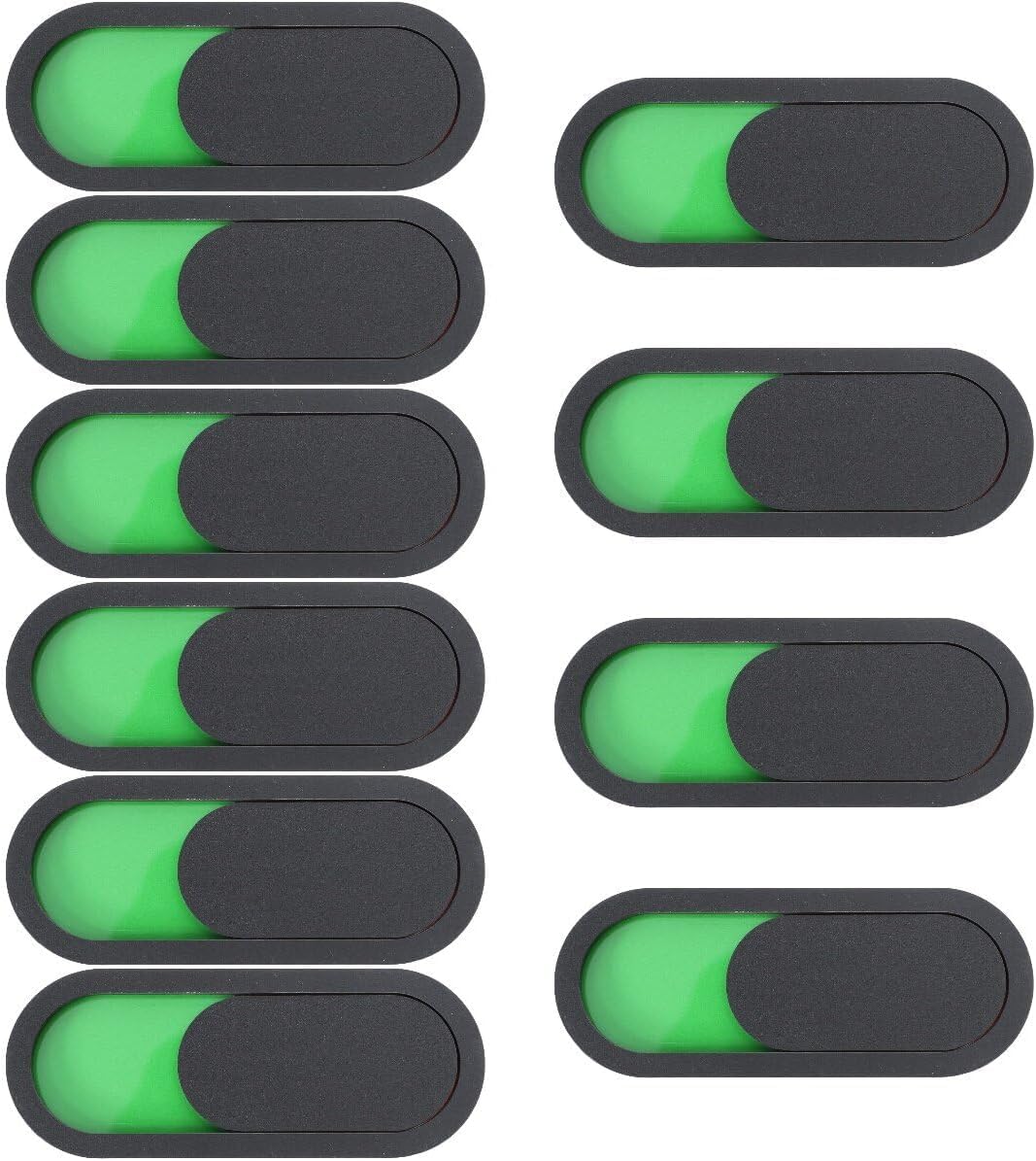 VILLCASE 10pcs Sliding Privacy Door Sign, Blank Vacant Occupied Door Sign, Do Not Disturb Indicator Slider for Office Restroom Bedroom, 3.93 x 1.57 inch, Black
