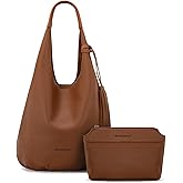 Montana West Hobo Bags for Women Slouchy Handbags 2PCS Tassels Shoulder Bag with Comestic Bag