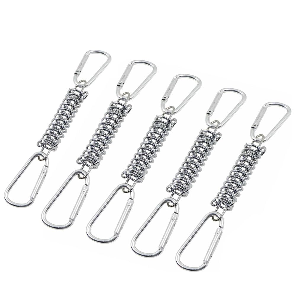 LATRAT Set of 5 Stainless Steel Tension Springs with Eyelets for Awning Attachment, Tension Spring Stainless Steel Tents Accessories Tension Spring for Tents, Awnings, Camping