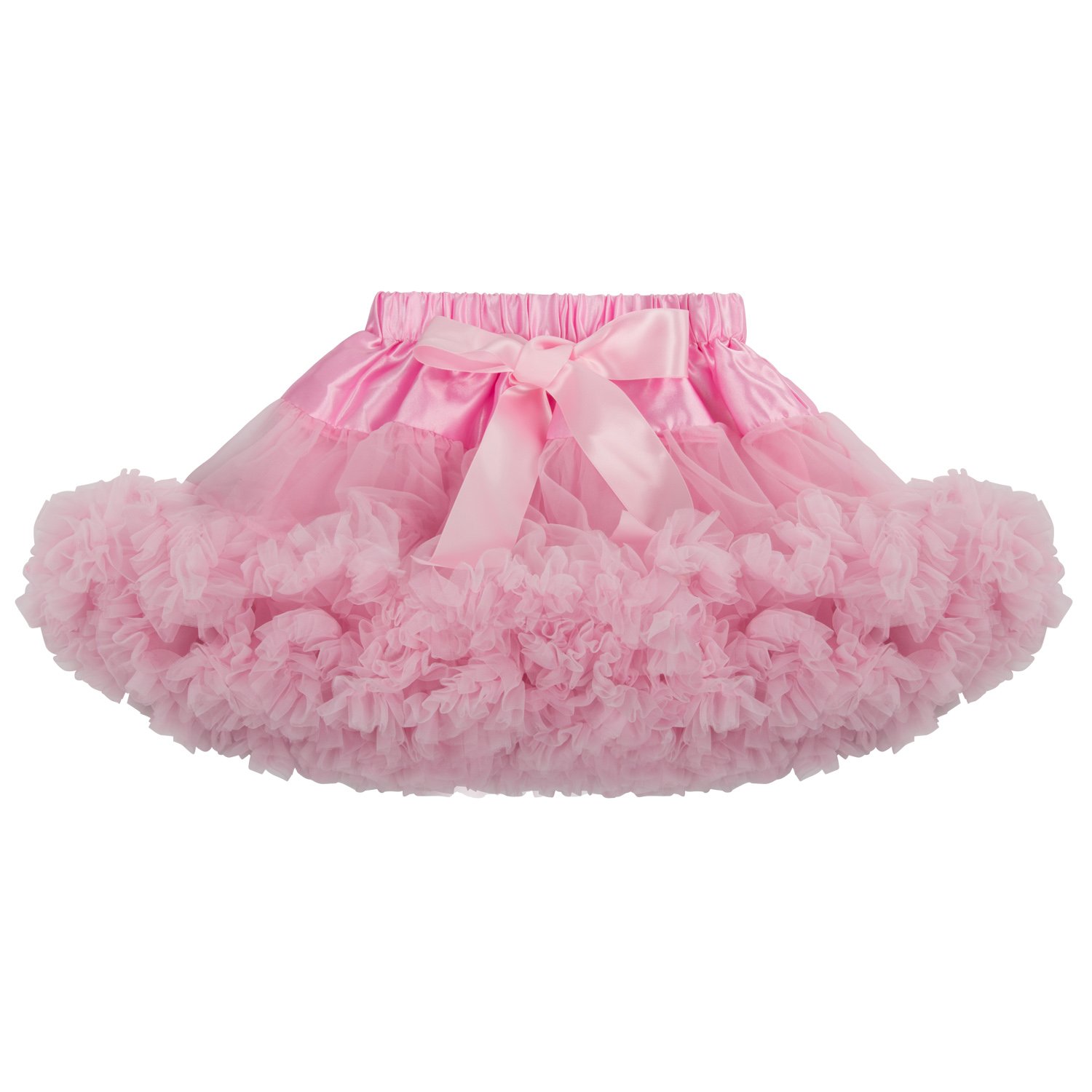 Discoball Girls Tutu Skirt Layered Ruffle Tulle Mini Ballet Skirt Princess Pettiskirt Ballet Dance Dress Daily Wear Costumes for 3-7 Years Girls Pink