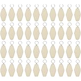 uxcell 40pcs Hotel Keychains Blank Vintage Plastic Rhombus Motel Keychains Hotel Key Tags Rings for DIY Luggage Labels