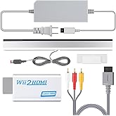 LongLongJin Ultimate 4 in 1 Wii Cord Adapter Kit - Amplify Your Gaming Adventure with Wii Power Cord, Sensor Bar, HDMI Converter and AV Cable - Compatible with Nintendo Wii Games