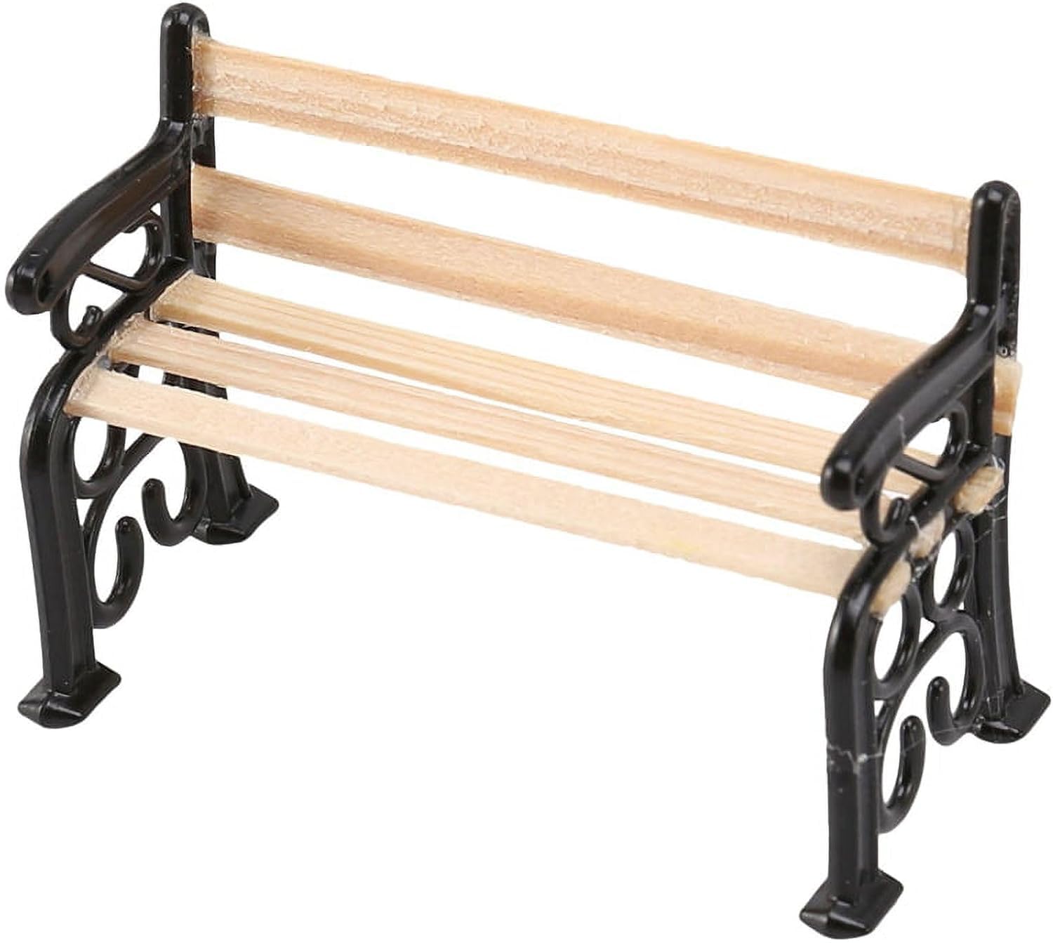 1/24 Scale Miniature Park Bench,Realistic Dollhouse Furniture for Train Scenery, DIY Miniature Displays and Architectural Models,1.9x0.9x1.3 Inches