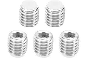 PATIKIL M10x10mm Nylon Tip Grub Screw, 5 Pack Metric Hex Socket Head Cup Point Anti Slip Set Screws Internal Hex Drive Hardwa