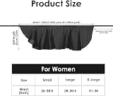 Yolev Women's Ballet Wrap Skirt Chiffon Adjustable Waist Tie Black view 4