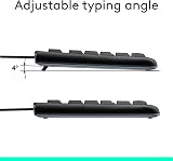Logitech MK120 Keyboard and Mouse Combo USB Plug and Play Black UK Layout view 8