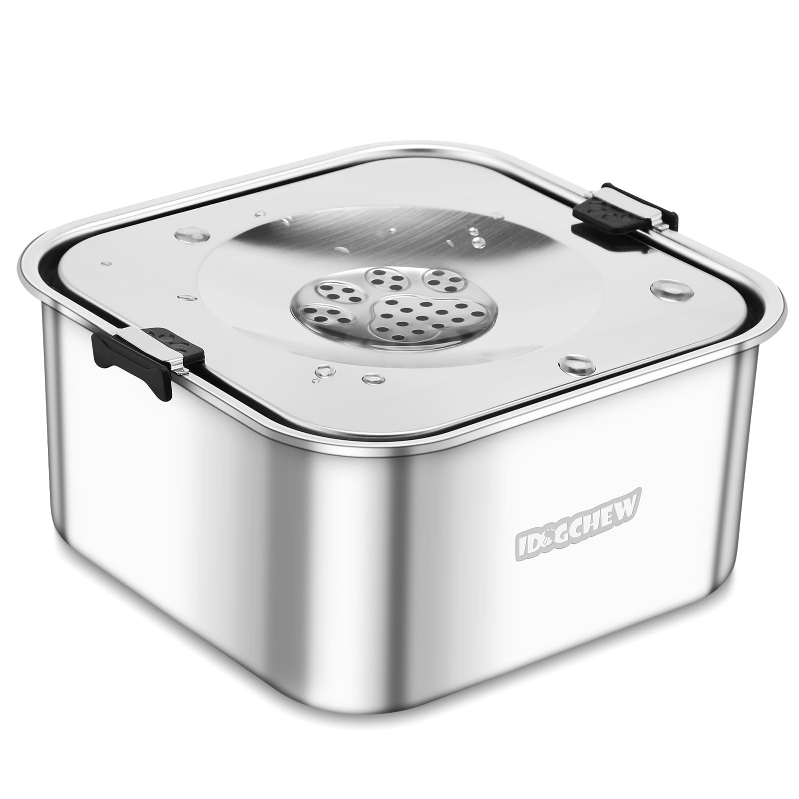 Photo 1 of IDOGCHEW No Spill Water Bowl for Dogs 3L 101oz, Spill Proof Dog Water Bowl Stainless Steel for Large Medium Dogs, No Splash Dog Water Bowl with Non Slip Base