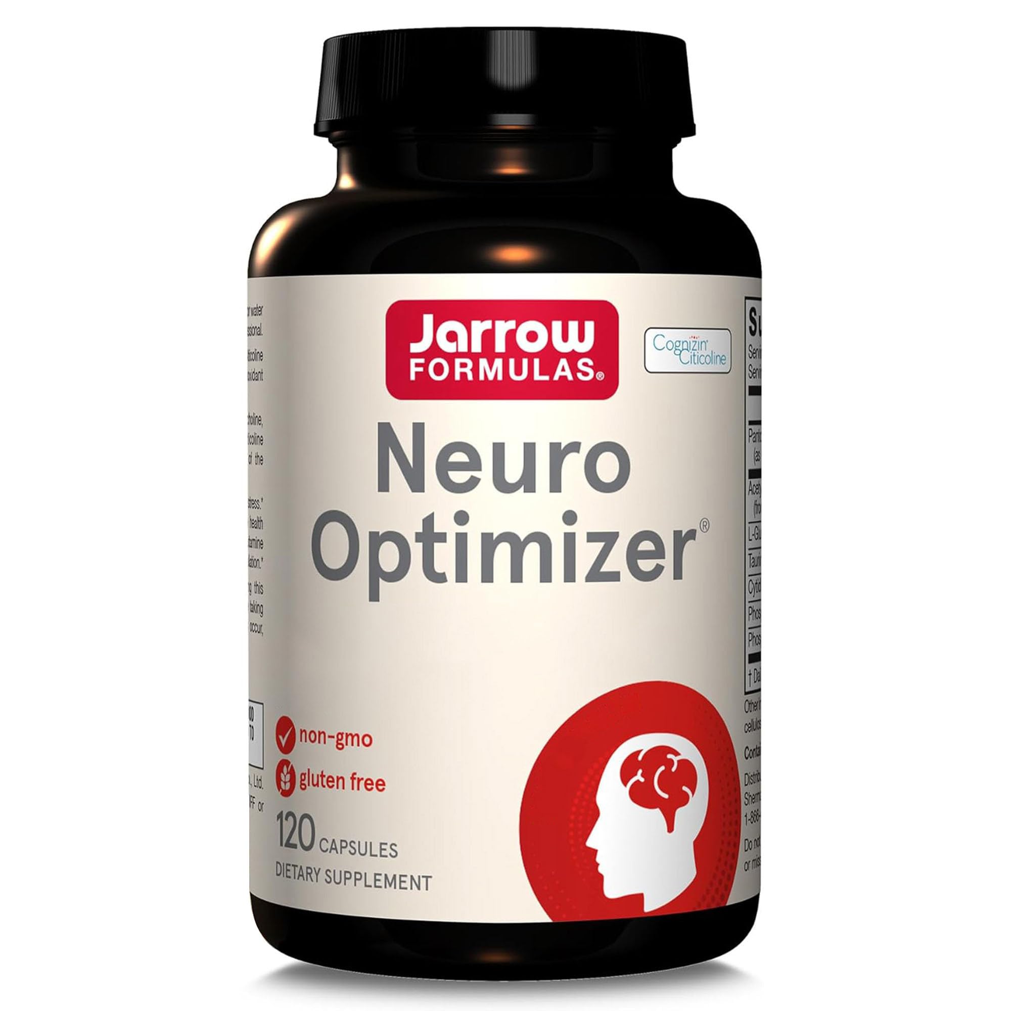 Jarrow Formulas, Neuro Optimizer, with Phosphatidylserine and Phosphatidylcholine, 120 Capsules, Gluten Free, GMO Free