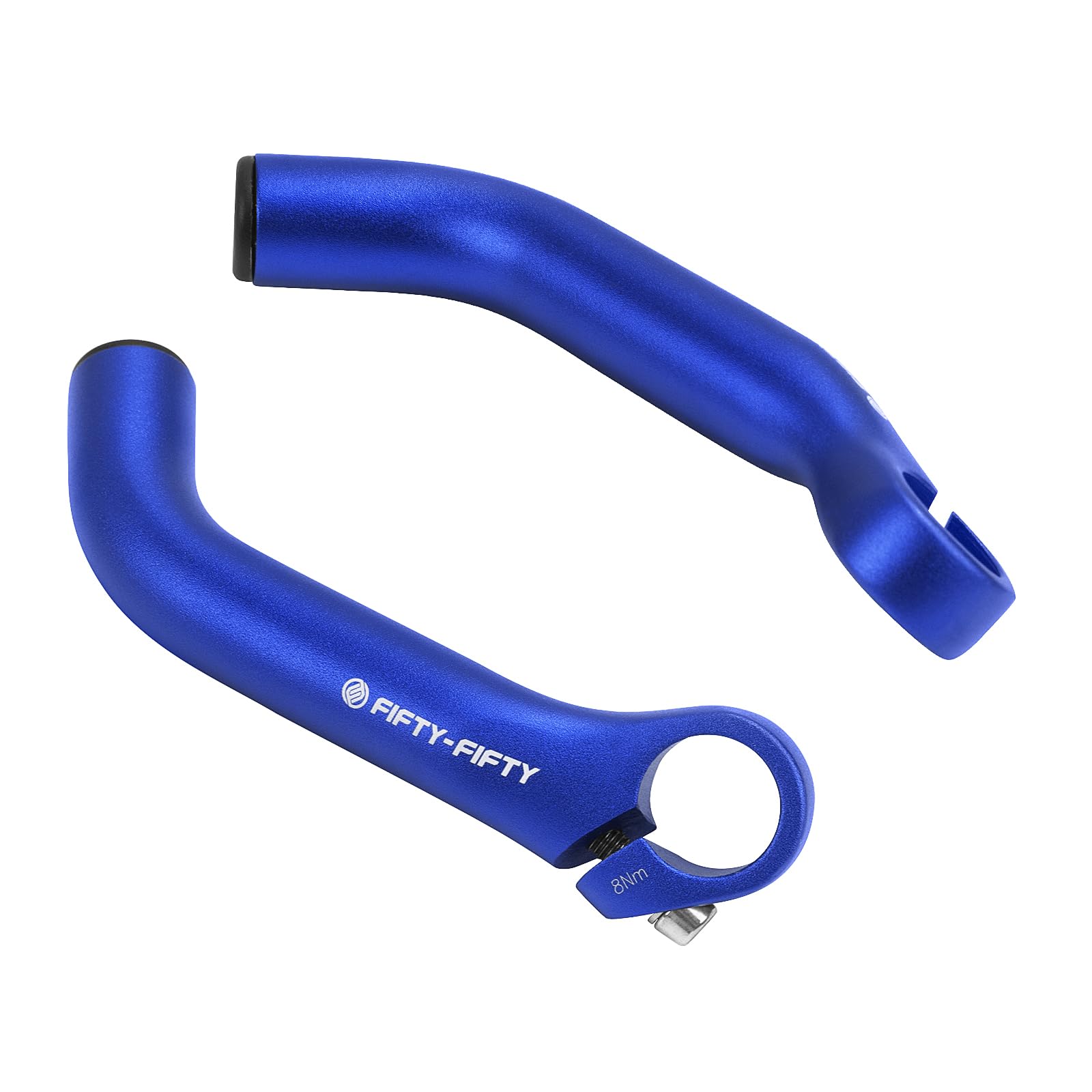 FIFTY-FIFTY Bike Bar Ends, Mountain Bike Handlebar Ends, Aluminium Alloy MTB Bicycle Bar (Blue)