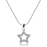 Cherished Moments 925 Sterling Silver CZ Star Necklace for Children, Kids, Toddlers, Little Girls, Teens or Women