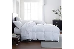 LAVISH COMFORTS Down Alternative Comforter King Size - Fluffy Duvet Insert - Premium Plush All Season - Luxury Breathable Hotel Cooling Comforter - King, White, 104x86 inches - Comes Compressed Packaging