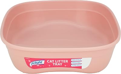 Felight Cat Litter Tray 4L Capacity Non-Slip UK Made Assorted Colors