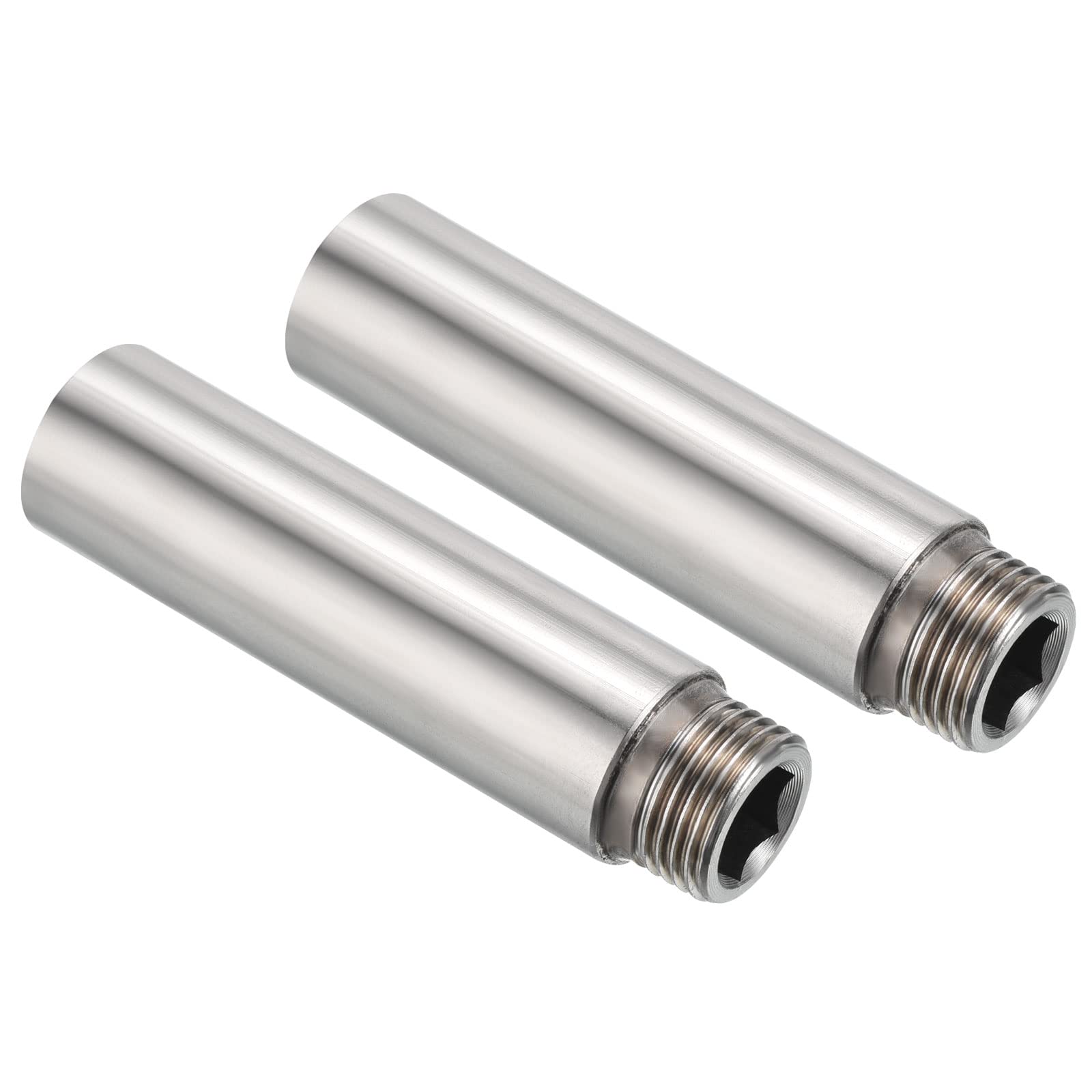 PATIKIL Shower Head Extension Arm, 2 Pack Stainless Steel G1/2 Male to Female Thread 80mm Length Pipe Fitting Shower Head Extender