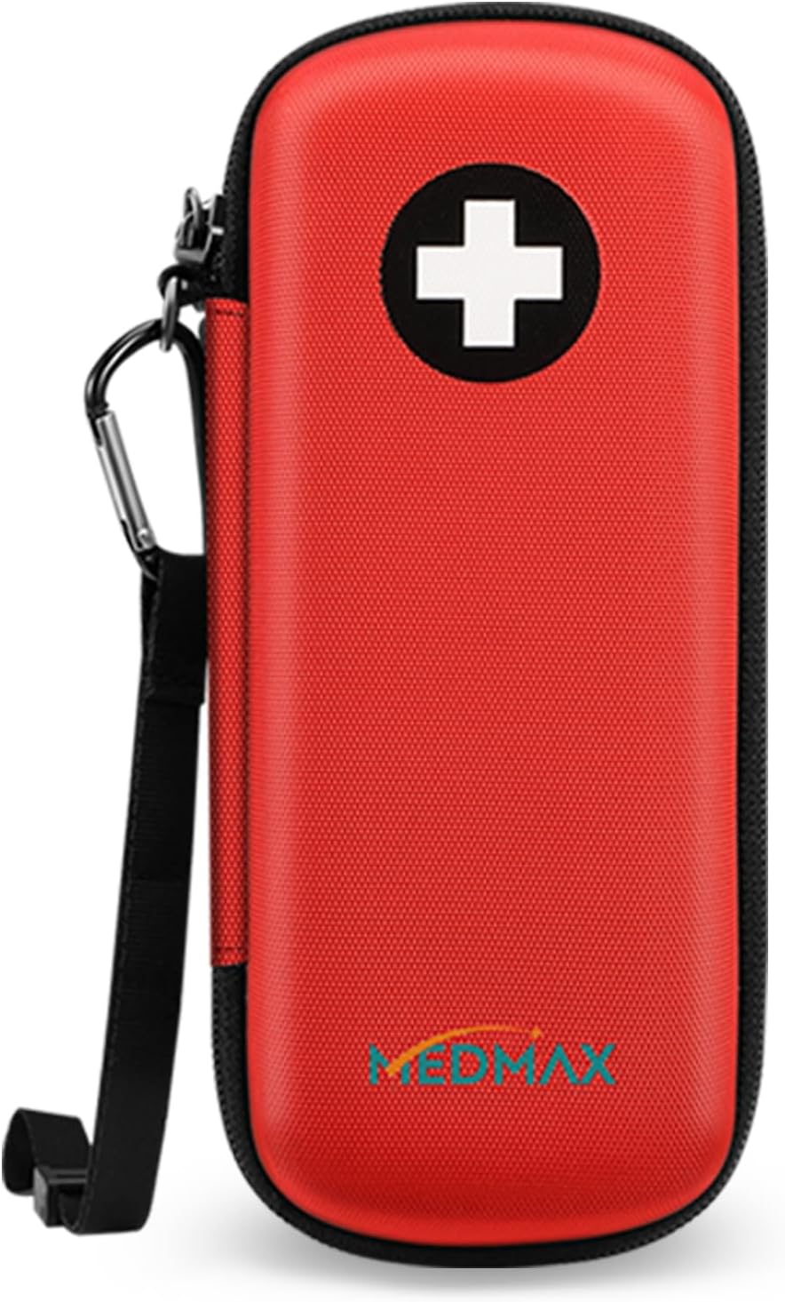 MEDMAX Epipen Case Hard Shell EVA Travel Organizer Red Holds 2 EpiPens