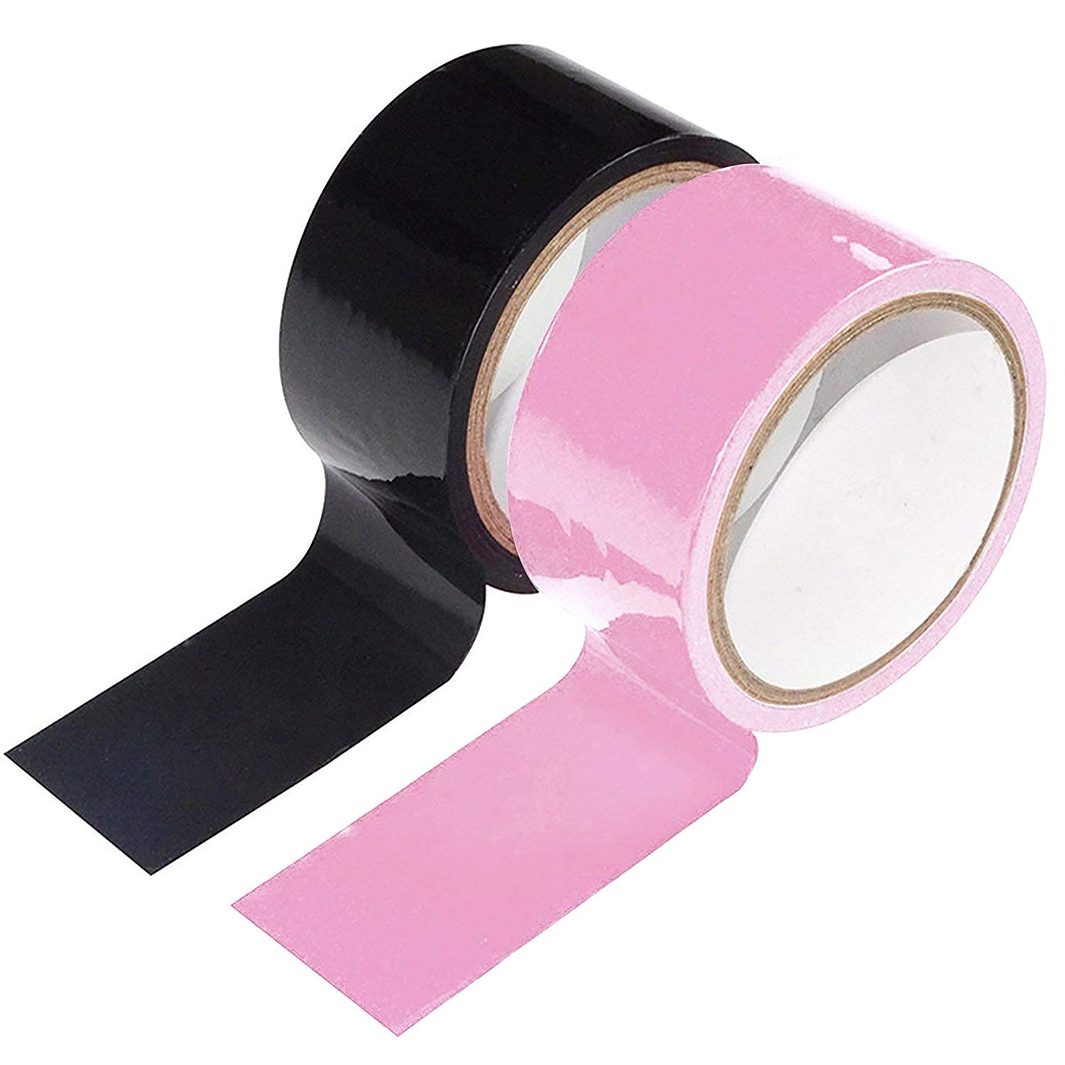Photo 1 of Non Stick Static Tape with 50Ft x 2Inches of 2 Rolls, No Glue Electrostatic Adsorption Static or Non Sticky Residue Tape Black and Pink Tape (Black & Pink)