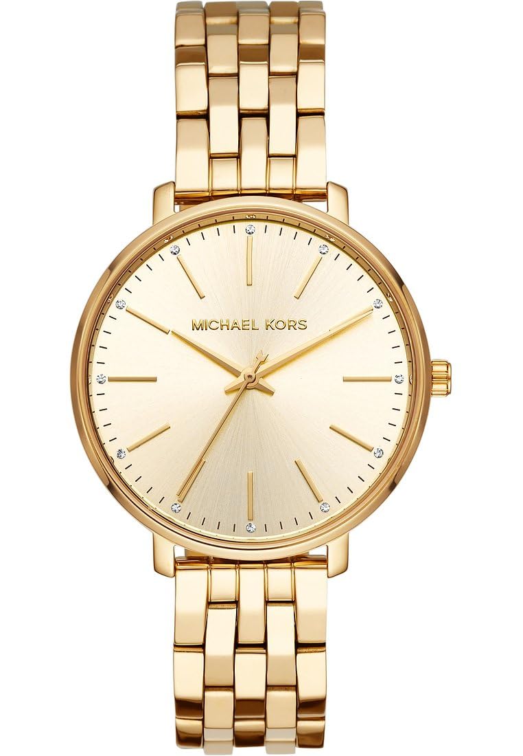 Michael Kors Watch Women's Analogue Quartz Stainless Steel., Gold - Pyper