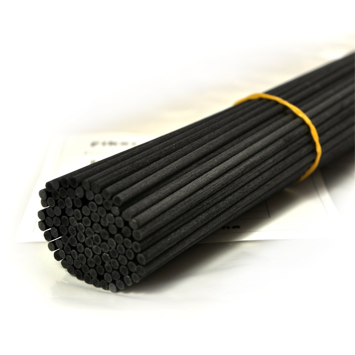 Fiber Diffuser Replacement Sticks For Aroma Fragrance 100 Pieces (30cm x 3mm, Black)