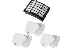 DURPEAK Vacuum Filter Replacement for Shark Navigator Lift-Away Vacuum NV350, NV351, NV352, NV355, NV360, NV370, UV440, UV490, UV540 vacuum, 1 HEPA, 3 Foam Filters & 3 Felt Filters - Replacement XFF350 XHF350