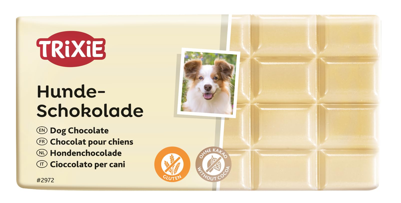 TRIXIE dog chocolate - gluten-free dog snack - without cocoa - with minerals - 100 g - 2972