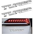Yourkar 2PCS Turbo Car Emblem Decal, 3D Metal Turbo Badge for Auto Side Body Fender Trunk, Zinc Alloy Badge Decals Sticker for All Vehicles Trucks SUV, Universal Car Accessories (Silver)
