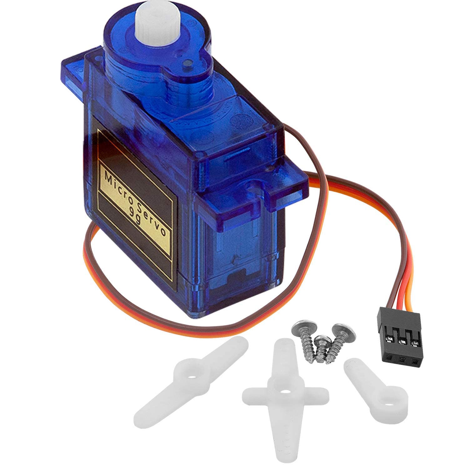 AZDelivery Compitabile with SG90 Micro Servo 9g Toy Robot Helicopter Airplane Arm Boat Motor RC Remote Control 4.8V 6V compatible with Arduino including E-Book!