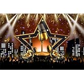 Bannière De Fond De Fête Karaoké Rock Star - 185x110 Cm En Polyester, Pour Décoration Intérieur/extérieur