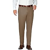 Haggar Men's Work to Weekend Hidden Expandable Waist Classic Fit Flat Front Pant