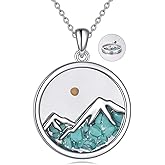 YFN Christian Faith Mountains Necklace Mustard Seed Necklaces Mountain Jewelry 925 Sterling Silver Mountain Pendant Jewelry Gifts for Women Girls