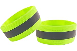 IDOU Reflective Running Gear,Reflective Bands for Arm/Wrist/Ankle/Leg,Biking Accessories for Women and Men