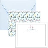 Lemon Grace Co - Personalized Floral Note Cards | Cottagecore Stationery Paper | Cottagecore Notecards | Cottagecore Gifts for Women | Floral Stationery | Cottagecore Stationery Set AS-2344