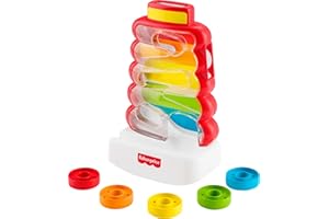 ​Fisher-Price Baby & Toddler Toy Drop Through Rock-a-Stack, Coin Drop Activity for Developmental Play Infants Ages 9+ Months