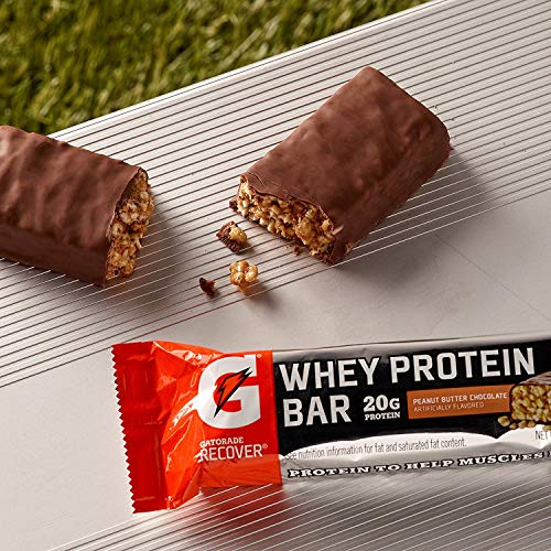 Gatorade Peanut Butter Chocolate Whey Protein Bar 20G Protein,16.9