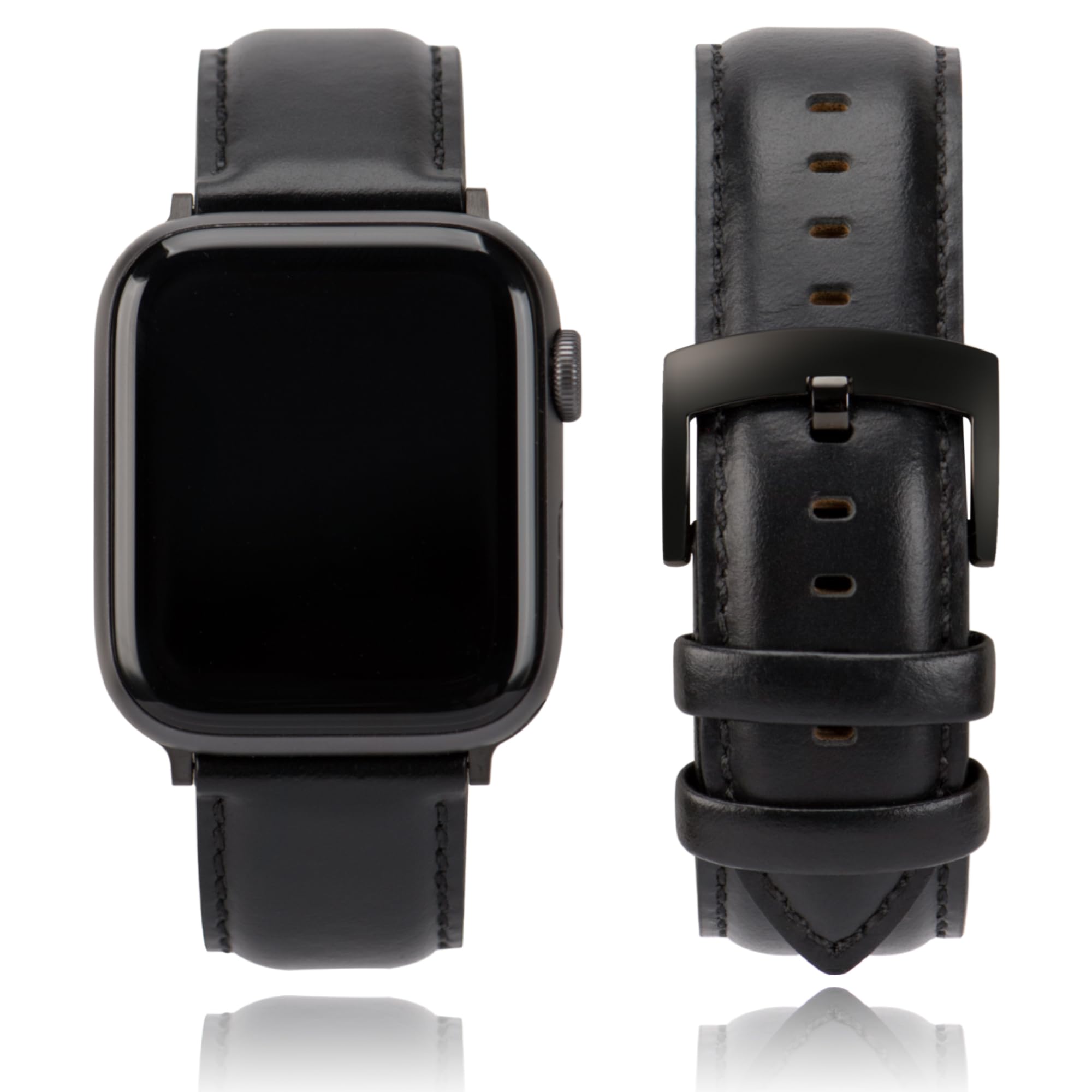 CORROPELLE Leather Watch Band Compatible with Apple Watch 42mm 41mm 40mm 38mm for Men Women, Elegant Top Grain Leather Watch Strap Replacement Band for iWatch Series 11 10 9 8 7 6 5 4 3 2 1 SE3 SE2 SE