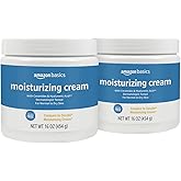 Amazon Basics Moisturizer Cream for Face, Dry Skin, Hydrating , 16 Ounces, 2-Pack