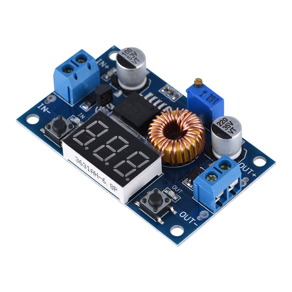 High Efficiency DC to DC Converter 5A 75W DC-DC Adjustable Step-down Module Voltage Regulator with LCD Display