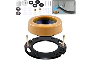 boeemi Toilet Flange Repair Kit with Extra Thick Wax Ring for Toilets Install or Leaking Toilet Wax Ring Replacement Kit Include Mounting Hardware Fits 3-inch or 4-inch Waste Lines