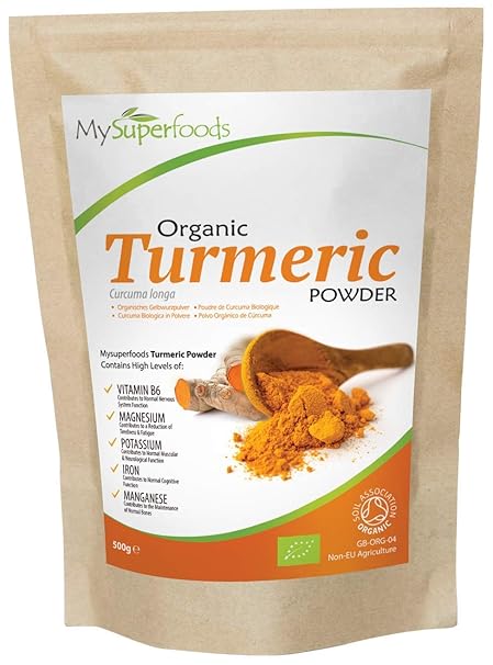 Bio Kurkuma Pulver (500g) | MySuperFoods | Hohe Konzentration von Vitamin C, Calcium, Magnesium, Kalium | Perfekt für Reis un