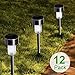 Stripsun LED Solar Garden Lights, [12 Pack] Stainless Steel Outdoor Solar Landscape Lights / Pathway Lights for Lawn, Yard, and Driveway