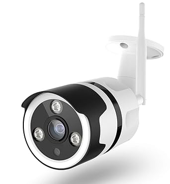 NETVUE Überwachungskamera Aussen Wlan kamera, LAN & Wlan Sicherheitskamera für Außen Wasserdicht IP66 Bullet Kamera mit Beweg