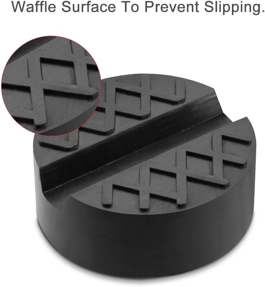 Webeauty Slotted Rubber Jack Pad Frame Rail Protector - Universal, Standard-Size