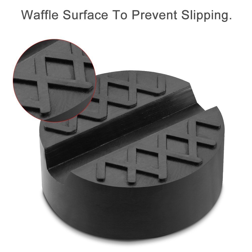 Webeauty Slotted Rubber Jack Pad Frame Rail Protector - Universal, Standard-Size
