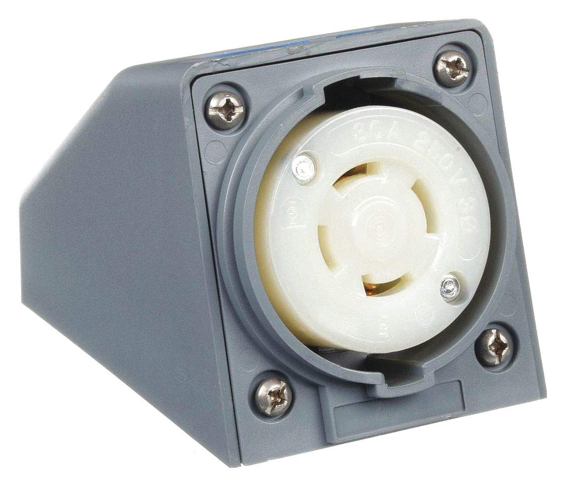 Angle Locking Receptacle, Industrial, 30 Electrical Outlet Boxes