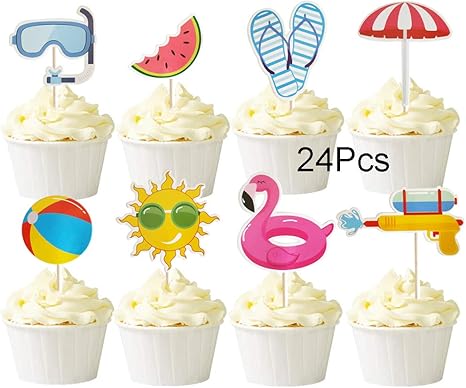 Amazon Com Mulukaya 24pcs Summer Pool Theme Beach Ball Sun