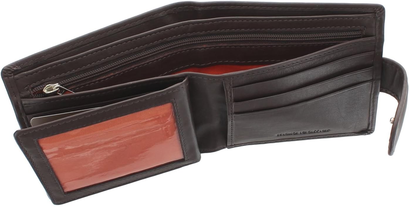 Mala Leather Origin Collection Leather Bi-Fold Wallet with RFID Protection 186_5 Brown - Image 4