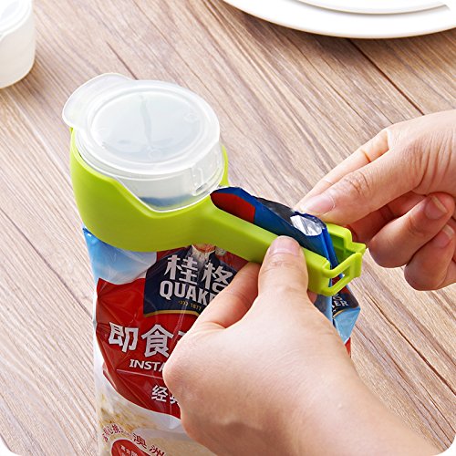 Food Clips Bag Sealing Clips with Discharge Nozzle Plastic Bag Moisture Sealing Clamp Food Saver Kitchen Snack Tool 3pcs