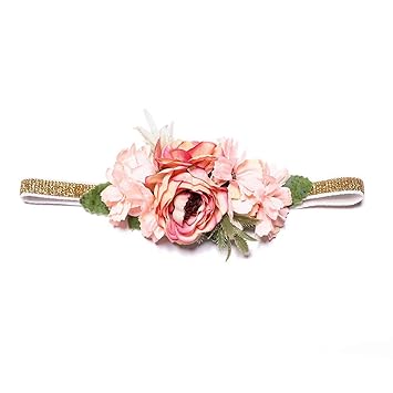 baby flower garland headband